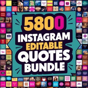 INSTAGRAM 5800 Editable Quotes - CANVA SUPPORTED